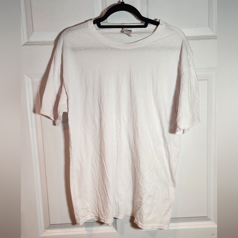 Jerzees White Cotton T Shirt L